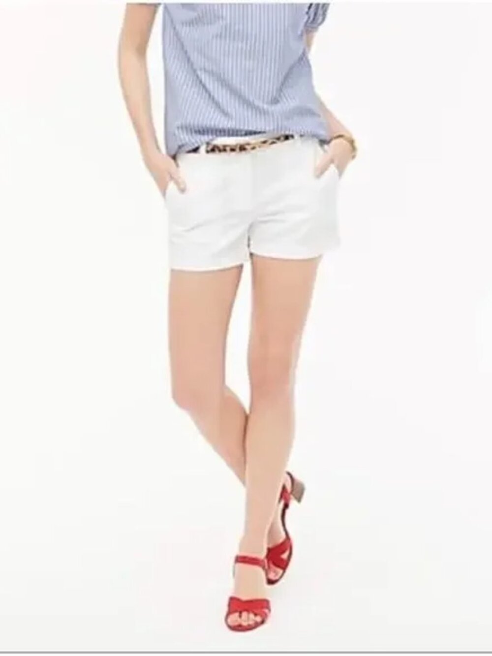 J. Crew Chino Cotton Shorts White Size 0